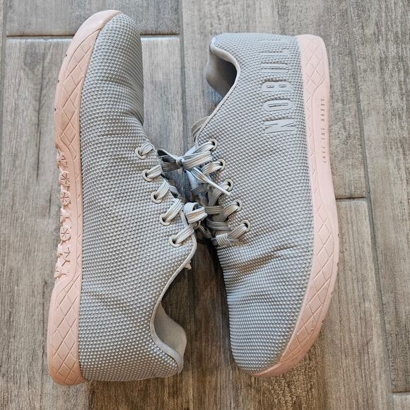 NOBULL Womens Trainer Size 13 Mens 11.5 Grey Pink Gym Crossfit Shoe Sneaker - Picture 1 of 16